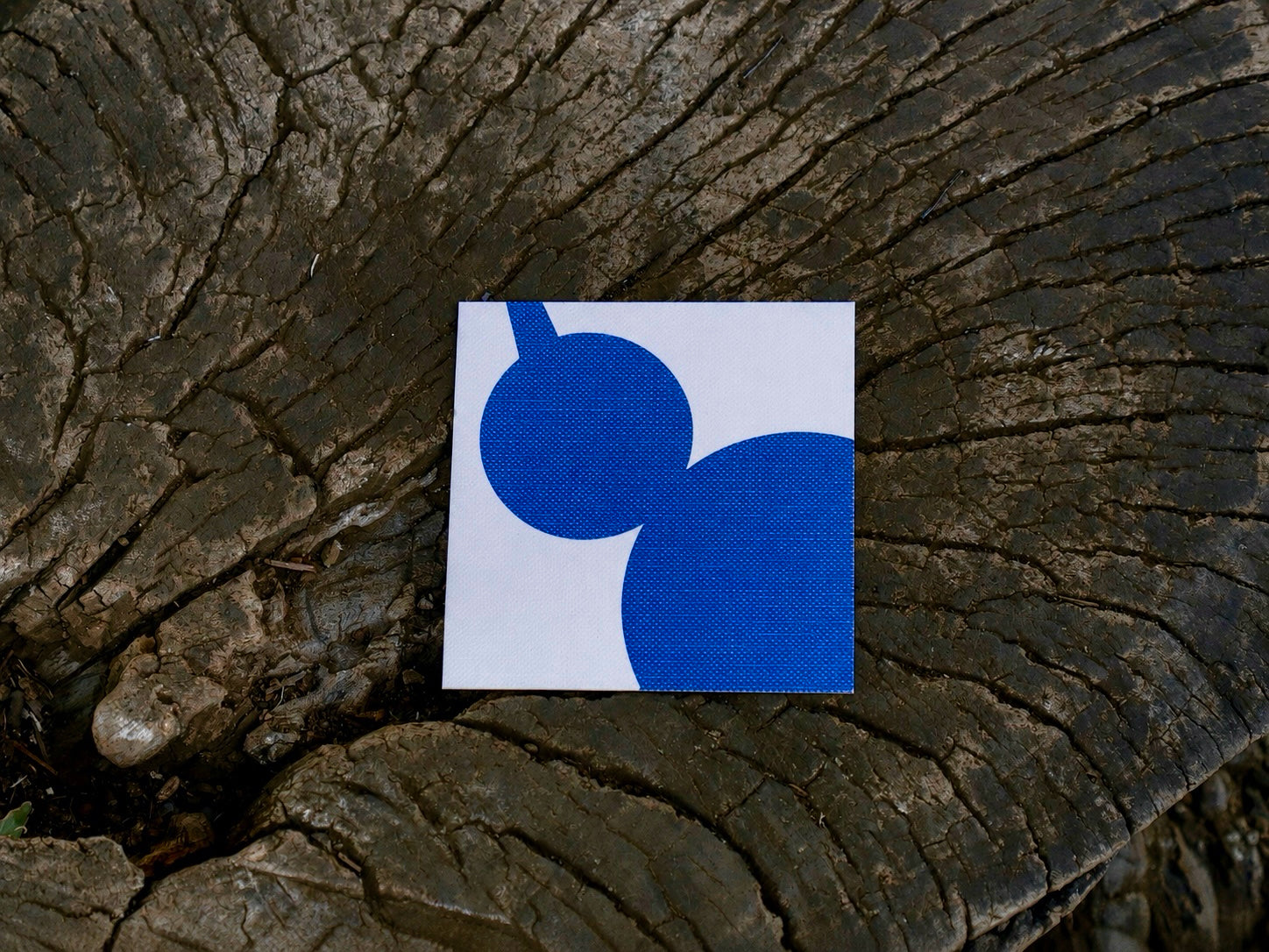 HULU STUDIO Square Art Postcard Blue Contemporary Art Print